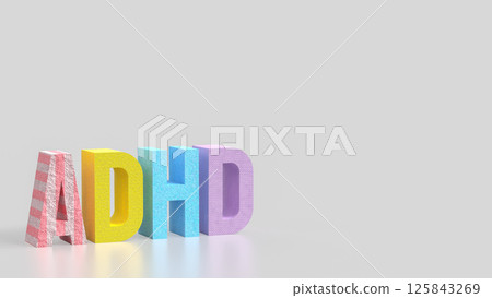The ADHD multi color for medical and education concept 3d Rendering. The ADHD multi color for medical and education concept 3d Rendering. 125843269