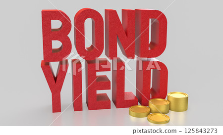 The Bond Yield and chart for Business concept 3d Rendering. 125843273
