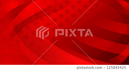 Stylized red American flag with stars and stripes. Stylized red American flag with stars and stripes. 125843425