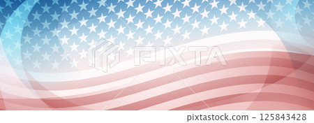 American flag in red and blue colors with stripes and stars. American flag in red and blue colors with stripes and stars. 125843428