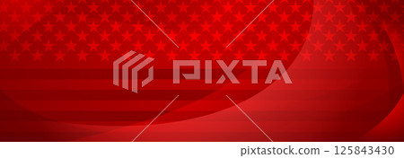 Stylized red American flag with stars and stripes. Stylized red American flag with stars and stripes. 125843430