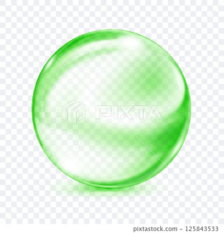 Green sphere with a glares and shadow. Green sphere with a glares and shadow. 125843533