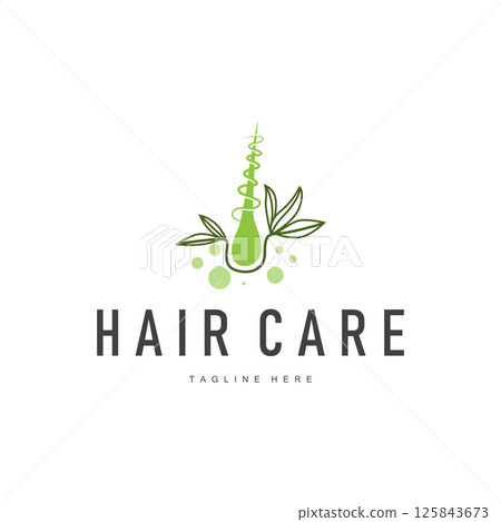 hair care logo with simple concept hair layers design symbol template icon hair health hair care logo with simple concept hair layers design symbol template icon hair health 125843673