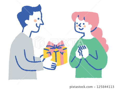 男人送禮物給女人_顏色 男人送禮物給女人_顏色 125844113