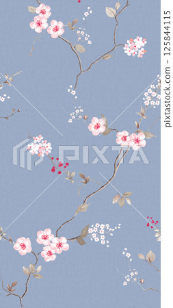 Artistic Handmade Floral and Scroll Motif Illustrations Artistic Handmade Floral and Scroll Motif Illustrations 125844115