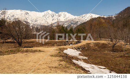 Snow-covered mountain ranges of the Northern Alps, Hakuba Village, Nagano Prefecture 125844138