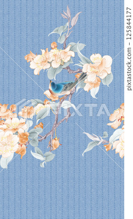 Creative Hand Drawn Curly Flower Pattern Artworks Creative Hand Drawn Curly Flower Pattern Artworks 125844177