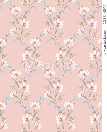 Elegant Hand Painted Scroll and Floral Design Sketches Elegant Hand Painted Scroll and Floral Design Sketches 125844242