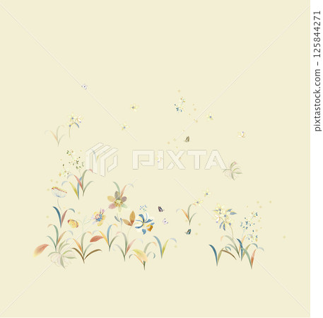 Charming Hand Rendered Scrollwork and Flower Graphics Charming Hand Rendered Scrollwork and Flower Graphics 125844271