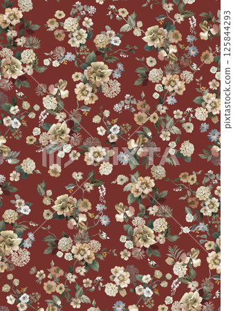 Charming Hand Rendered Scrollwork and Flower Graphics Charming Hand Rendered Scrollwork and Flower Graphics 125844293