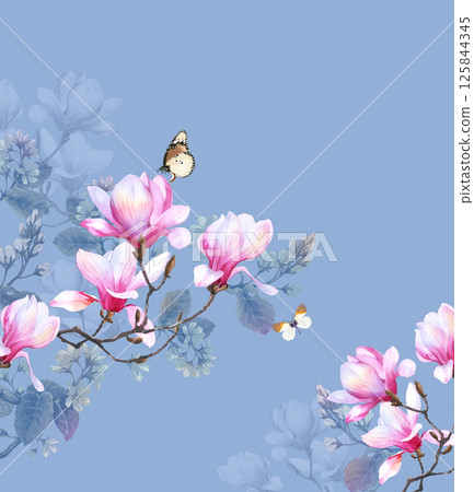 Exquisite Hand Crafted Curly Floral Pattern Compositions 125844345