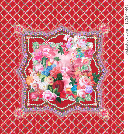 Beautiful Handmade Flower and Scroll Motif Drawings 125844445