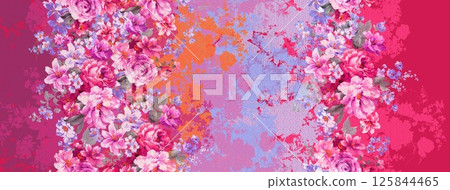 Aesthetic Hand Drawn Curly and Floral Illustration Works Aesthetic Hand Drawn Curly and Floral Illustration Works 125844465