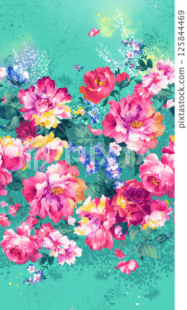 Aesthetic Hand Drawn Curly and Floral Illustration Works Aesthetic Hand Drawn Curly and Floral Illustration Works 125844469