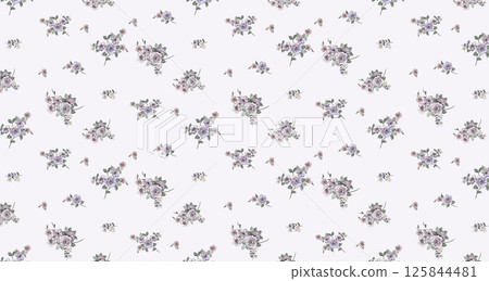 Aesthetic Hand Drawn Curly and Floral Illustration Works 125844481