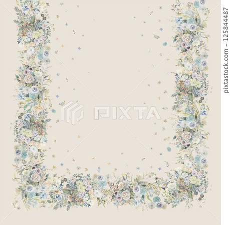 Aesthetic Hand Drawn Curly and Floral Illustration Works 125844487