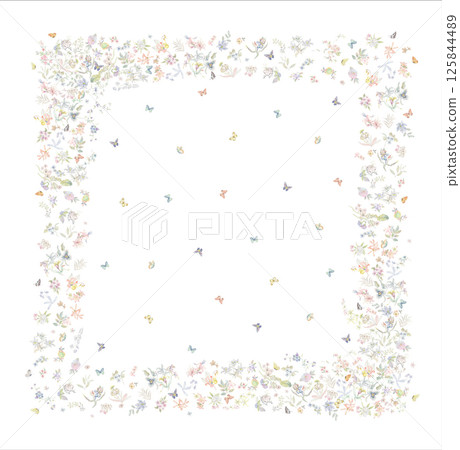 Aesthetic Hand Drawn Curly and Floral Illustration Works 125844489