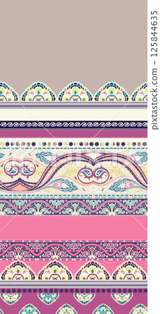 Stunning Hand Painted Floral Scroll Motif Art Pieces Stunning Hand Painted Floral Scroll Motif Art Pieces 125844635