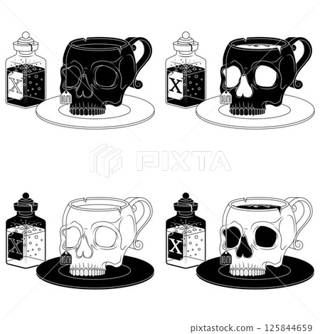 Demonic Drink Mug Skull Shaped Magic Potion Cup 125844659