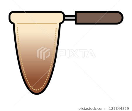 A simple illustration of a cloth dripper brewing coffee 125844839