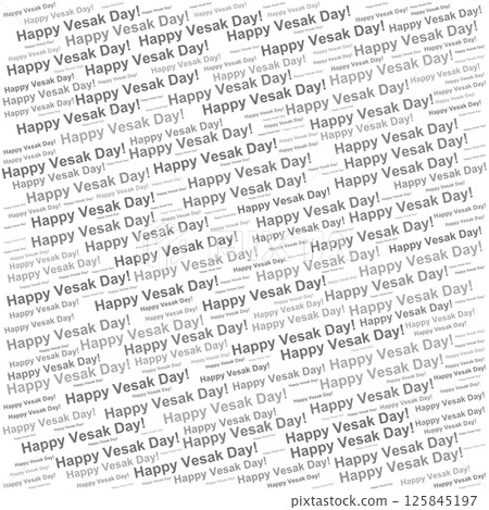 Word cloud with Happy Vesak Day repeated, suited for Buddhist religious celebrations and spiritual reflection visuals. 125845197