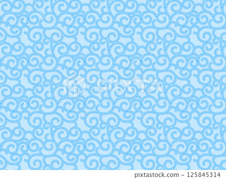 Seamless light blue arabesque pattern background Seamless light blue arabesque pattern background 125845314