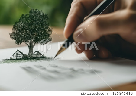 Sketching Sustainable City Concepts for Green Living 125845416