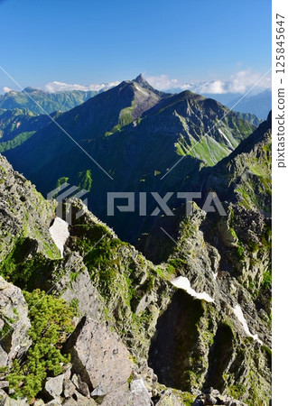 The peaks of the Northern Alps as seen from Mount Hotaka 125845647