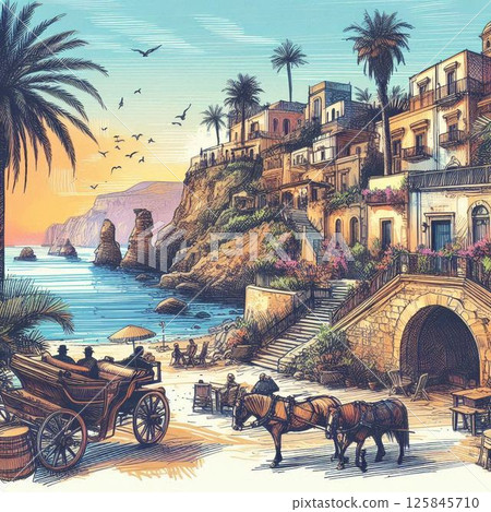 European and American streetscapes 125845710