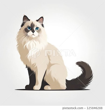 布娃娃，有著可愛的中長毛 125846288