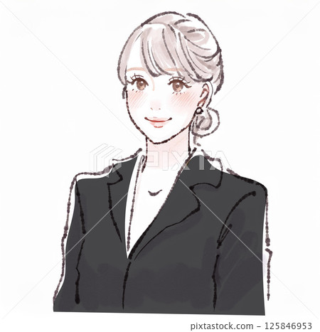 Illustration material of women and girls 125846953