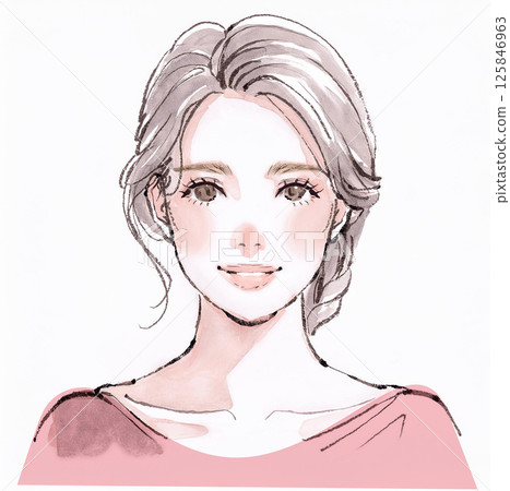 Illustration material of women and girls Illustration material of women and girls 125846963
