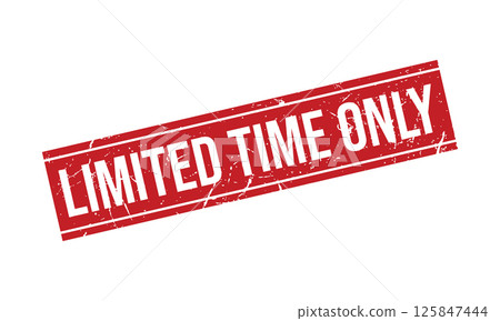 Limited Time Only Rubber Stamp Seal Vector 125847444