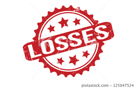 Losses Rubber Stamp Seal Vector Losses Rubber Stamp Seal Vector 125847524