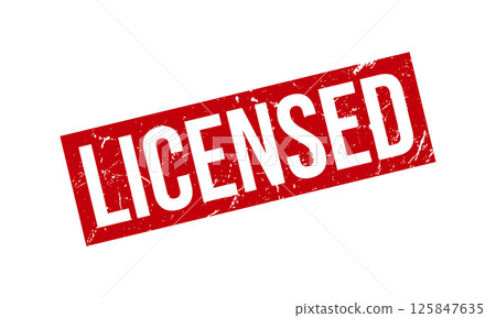 Licensed Rubber Stamp Seal Vector Licensed Rubber Stamp Seal Vector 125847635