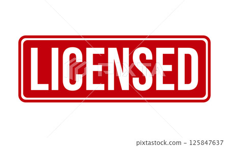 Licensed Rubber Stamp Seal Vector Licensed Rubber Stamp Seal Vector 125847637