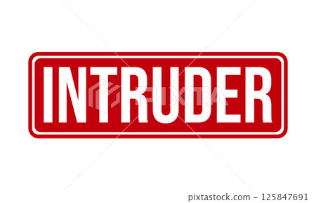 Intruder Rubber Stamp Seal Vector 125847691
