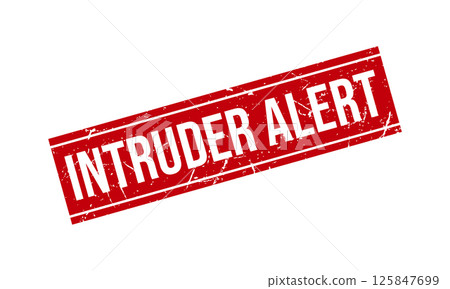 Intruder Alert Rubber Stamp Seal Vector Intruder Alert Rubber Stamp Seal Vector 125847699