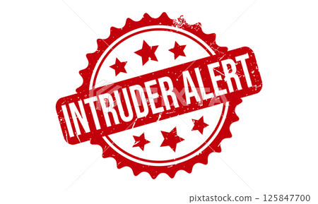 Intruder Alert Rubber Stamp Seal Vector 125847700