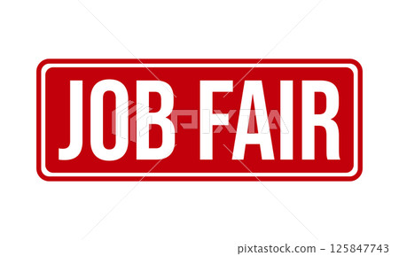 Job Fair Rubber Stamp Seal Vector 125847743