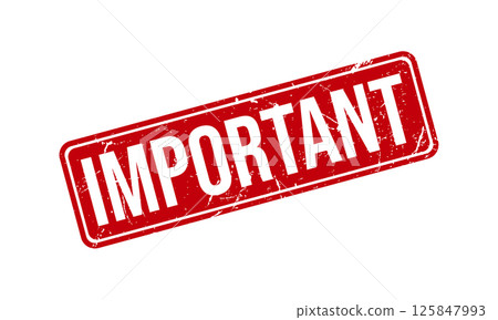 Important Rubber Stamp Seal Vector 125847993