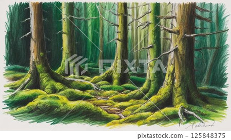 苔蘚森林 苔蘚森林 125848375