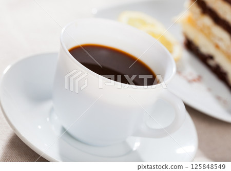 Coffee with chocolate dessert Coffee with chocolate dessert 125848549