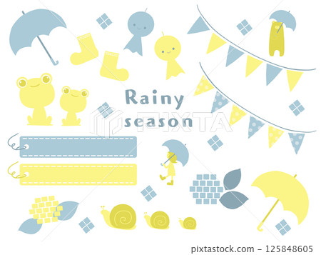 可愛的雨季材料集 125848605