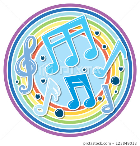 Colorful Musical Notes and Symbols 125849018