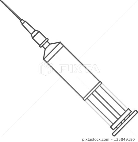 Syringe symbol illustration. 125849180