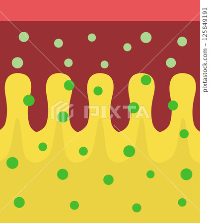 Normal small intestine. Cross section part. 125849191