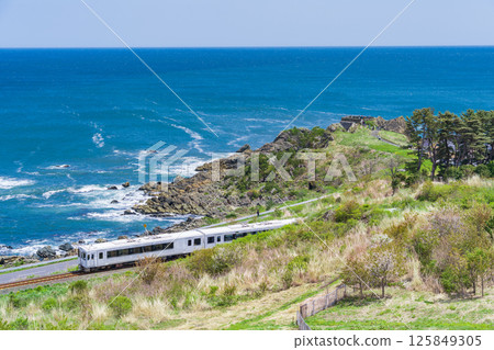 "Aomori Prefecture" Tohoku Emotion Running on the Tanesashi Coast, Hachinohe City "Aomori Prefecture" Tohoku Emotion Running on the Tanesashi Coast, Hachinohe City 125849305