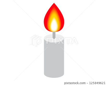 簡單的火焰和蠟燭插圖素材2 125849621