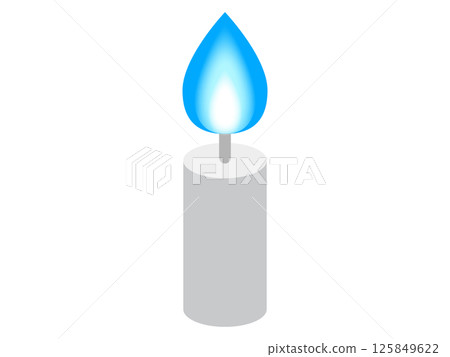 簡單的火焰和蠟燭插圖素材3 125849622